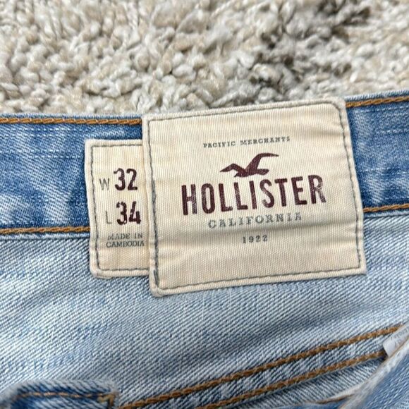 Hollister Men’s Cut Off Denim Shorts Size 32 - Picture 3 of 8